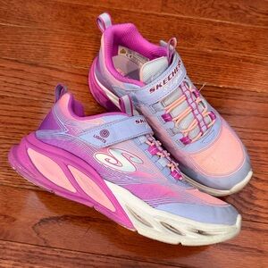 Skechers Kids' Light-Up Sneakers - Pink and Purple size 1